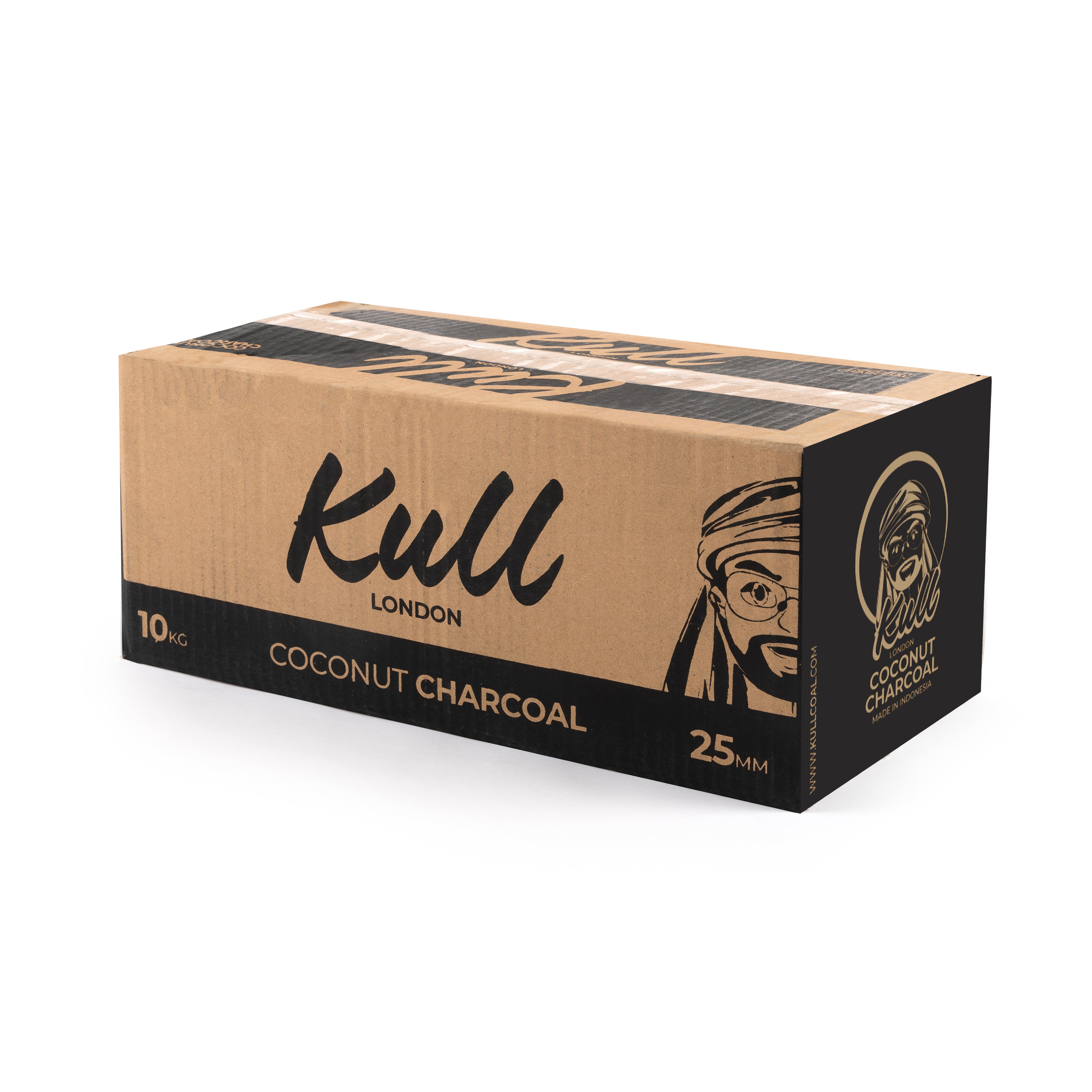 Kull Shisha Coal 10kg – 25mm Cubes Coconut Charcoal – 720 Pieces